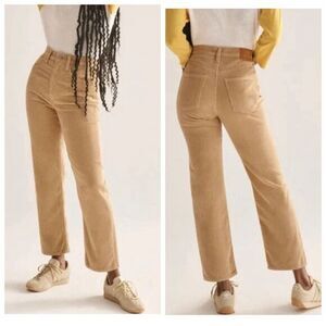 Aritzia Denim Forum Joni Corduroy Pants Women’s Size 27 Tan High Rise Loose‎ Fit